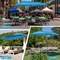 Costway 15FT Patio Double-Sided Umbrella Crank Outdoor Garden Market Sun Shade Red\Blue\Coffee\Beige\Navy\Orange\Turquoise